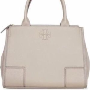 Tory Burch Ella Canvas Leather Tote